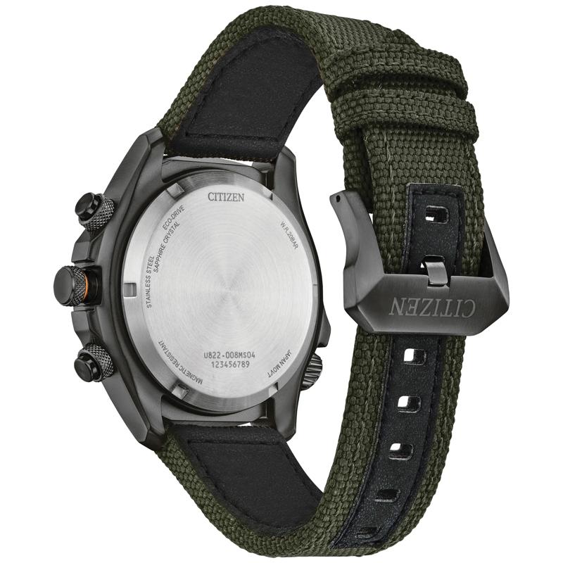 Men&#39;s Promaster Land U822 Watch in Green Nylon and Stainless Steel, 44MM – Image 3 of 4
