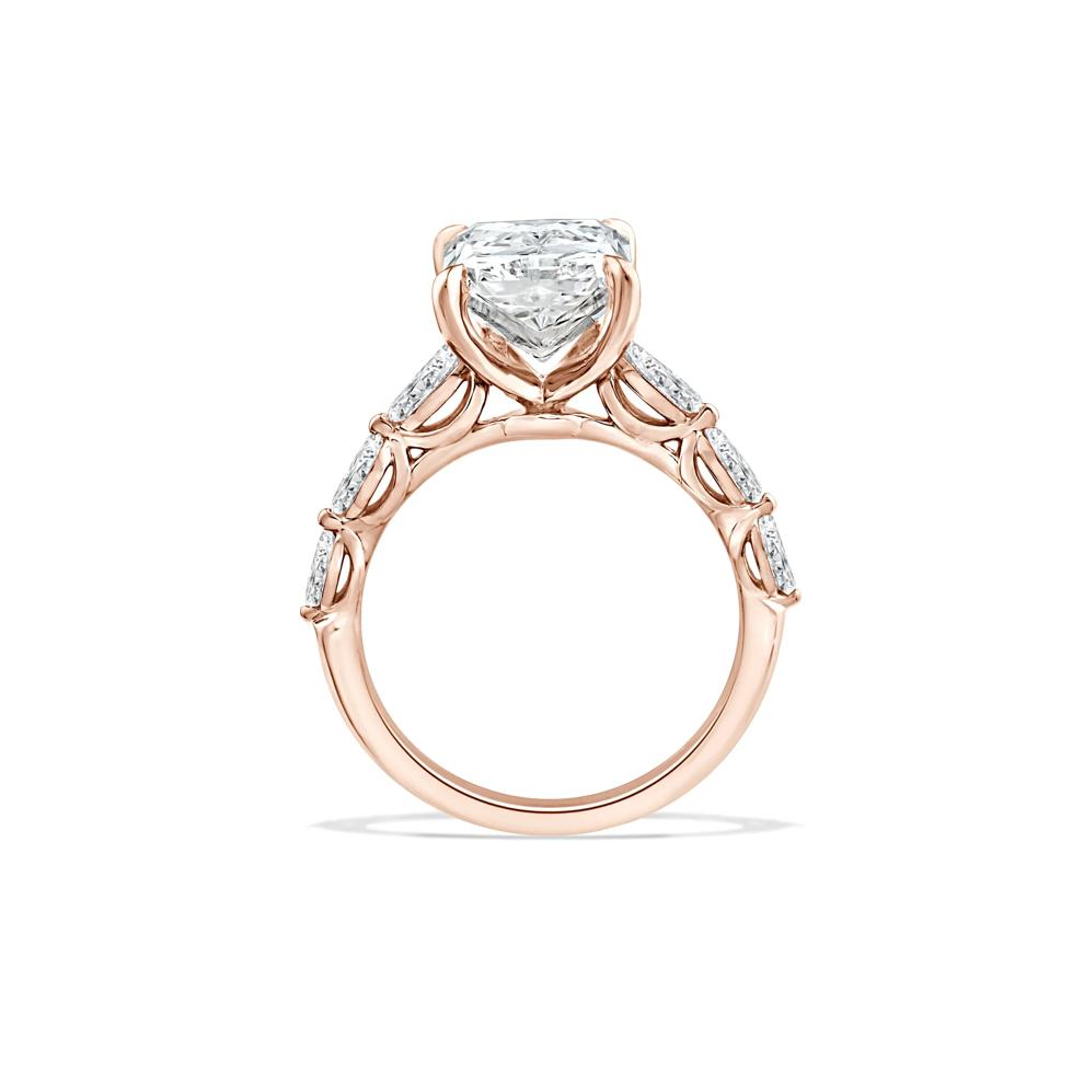 Lab Grown Diamond Radiant Center Engagement Ring in 14K Rose Gold (5 1/2 ct. tw.) – Image 2 of 4
