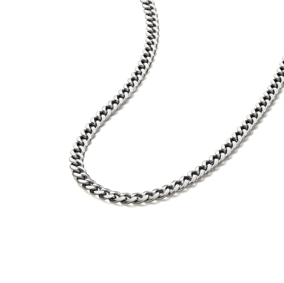 Miami Cuban Chain in 14K White Gold, 3.5MM, 22&rdquo; – Image 4 of 5
