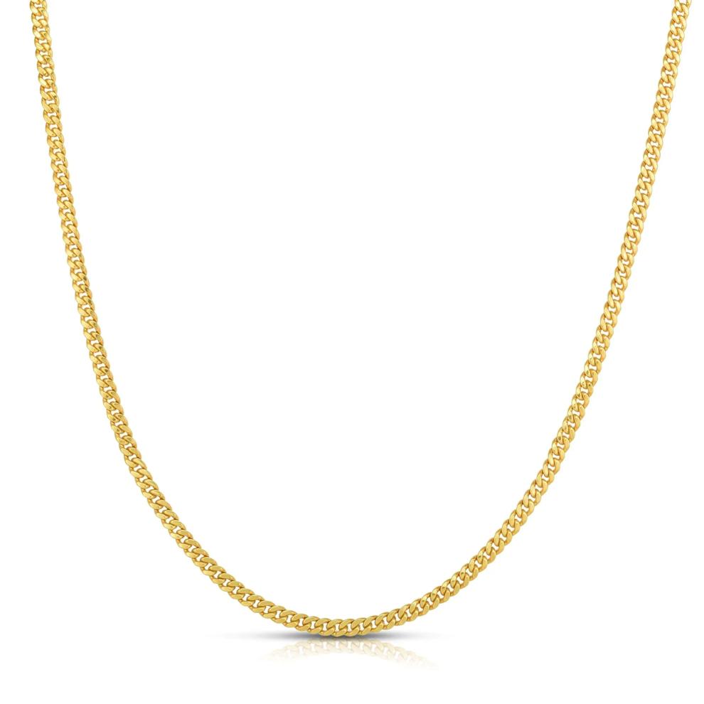 Miami Cuban Link Chain in 14K Yellow Gold, 24" – Image 1 of 2
