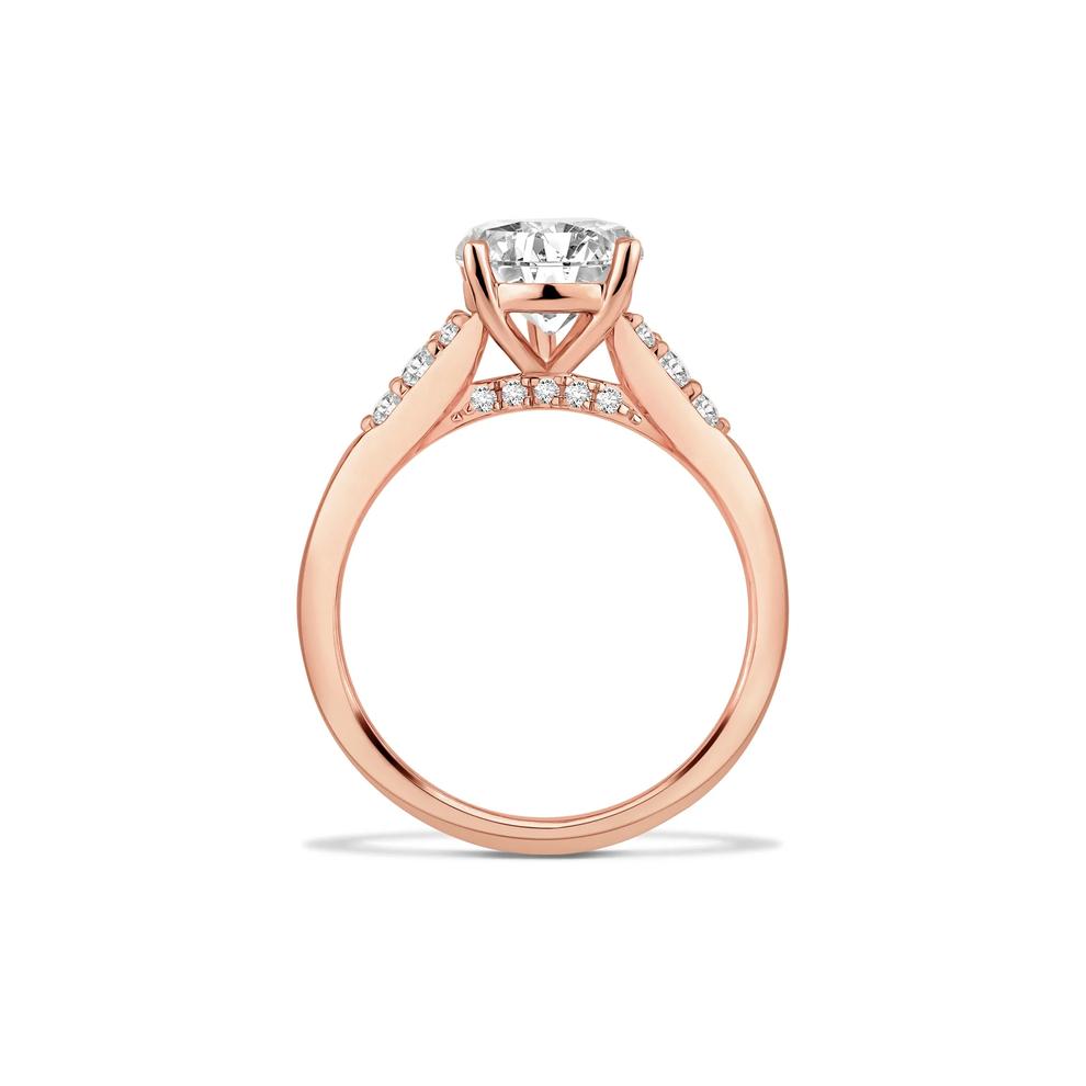 Lab Grown Diamond Pear-Shaped Center Engagement Ring in 14K Rose Gold (2 3/4 ct. tw.) – Image 2 of 4