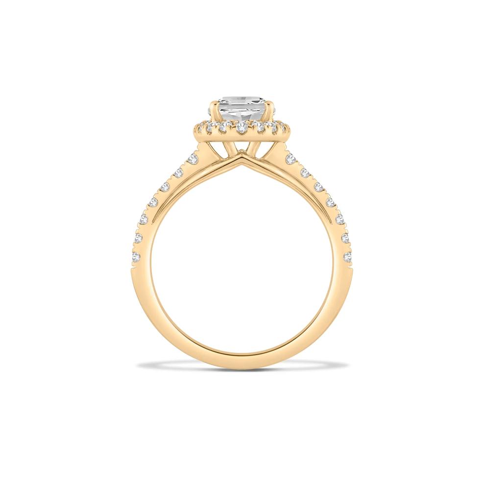 Lab Grown Diamond Oval Halo Engagement Ring in 14K Yellow Gold (2 1/2 ct. tw.) – Image 2 of 4