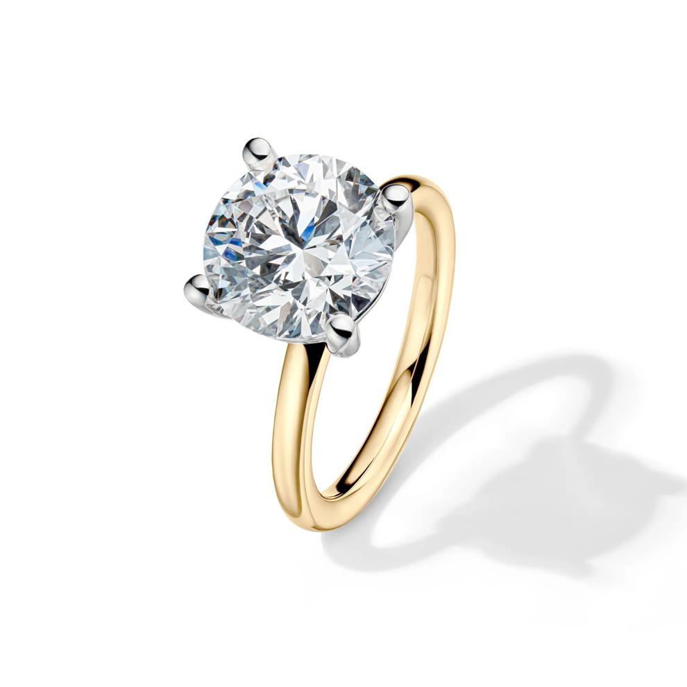 Lab Grown Diamond Round Solitaire Engagement Ring in 14K Yellow Gold (5 ct.) – Image 4 of 4