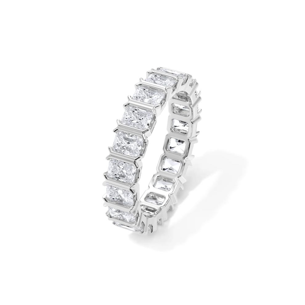 Lab Grown Diamond North-South Half Bezel Eternity Band in Platinum (3 ct. tw.) – Image 4 of 4