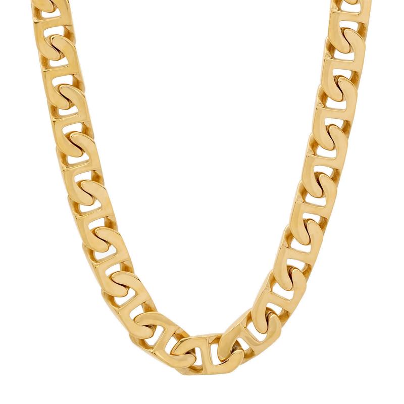 Mariner Link Chain in Yellow Ion-Plated Stainless Steel, 6.5MM, 24&rdquo; – Image 1 of 3