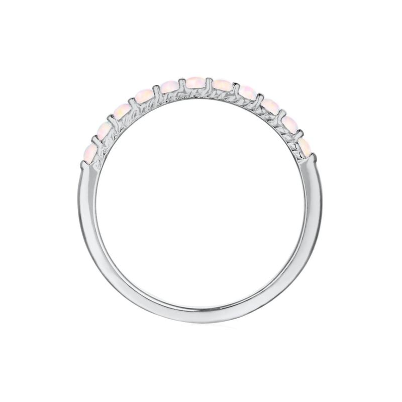 Lab Created Opal Stack Ring in Sterling Silver – Image 2 of 5