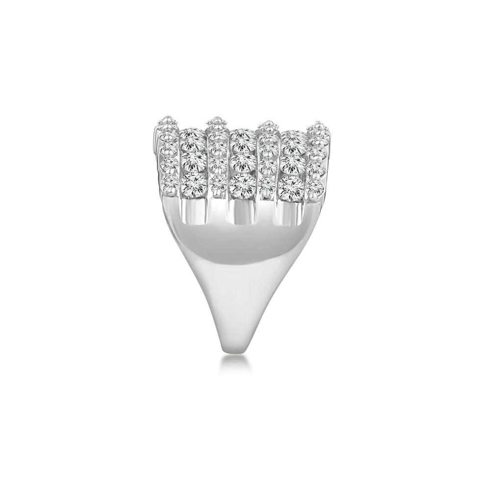 Seven-Row Diamond Wedding Band in 10K White Gold (3 ct. tw.) – Image 3 of 3