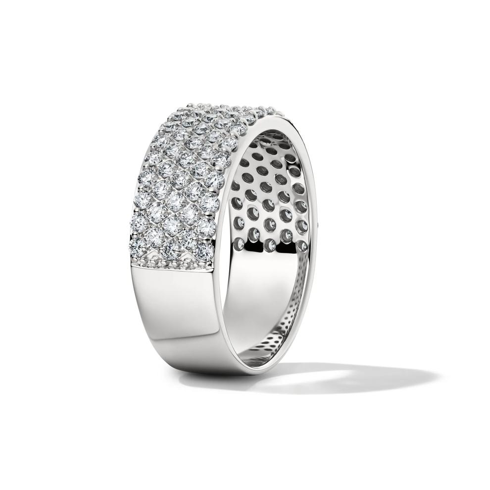 Lab Grown Diamond Pave Multi Row Band in 14K White Gold (1 ct. tw.) – Image 3 of 4