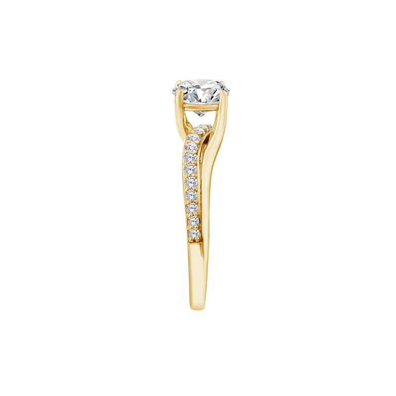 Lab Grown Diamond Round Engagement Ring in 10K Yellow Gold &#40;1 1/4 ct. tw.&#41; – Image 3 of 3