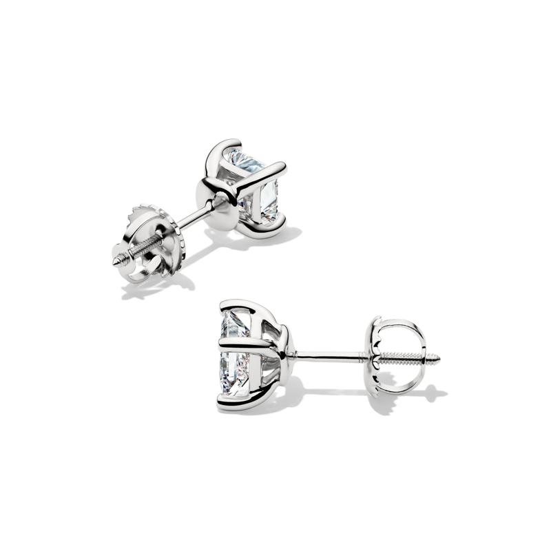 Lab Grown Diamond Princess-Cut Martini Stud in 14K White Gold (1 ct. tw.) – Image 2 of 3