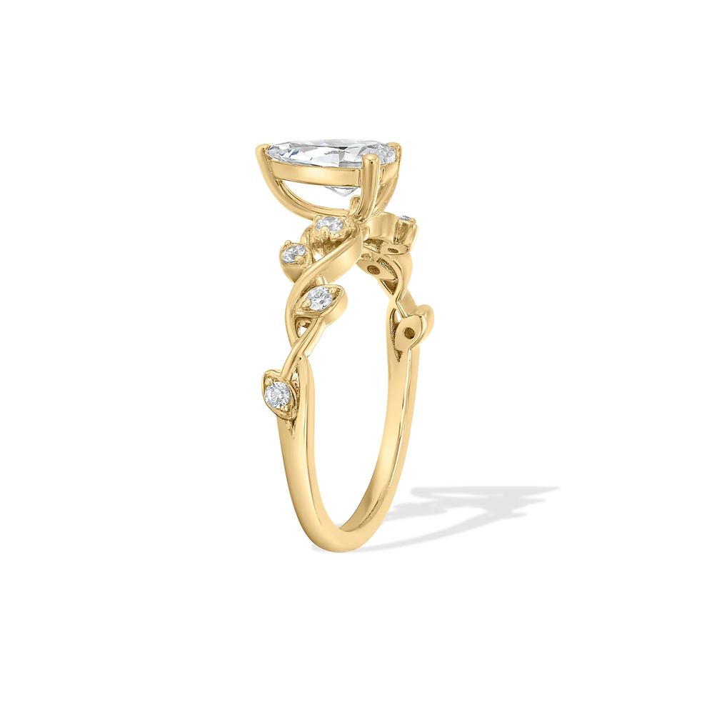 Diamond Pear Engagement Ring in 14K Yellow Gold (7/8 ct. tw.) – Image 3 of 4