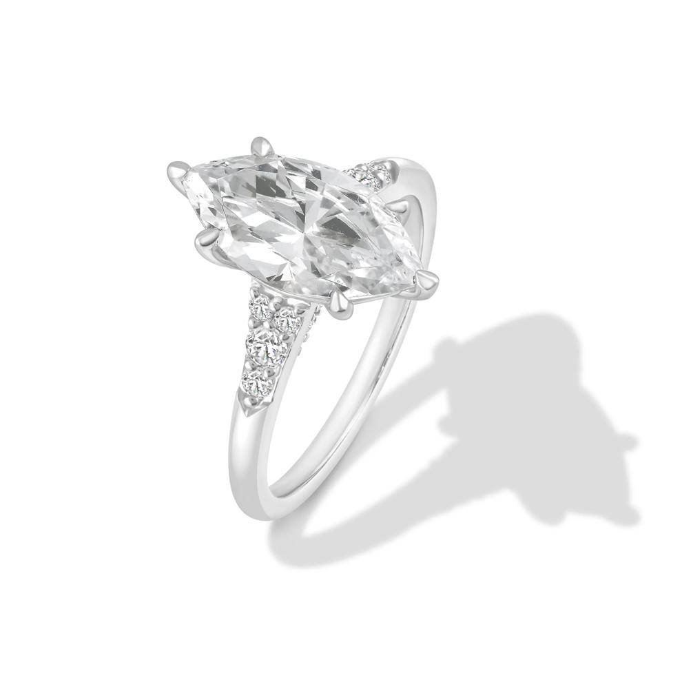 Lab Grown Diamond Marquise Engagement Ring in 14K White Gold (2 3/4 ct. tw.) – Image 4 of 4