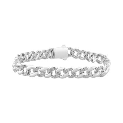 Men's Diamond Bracelet in Sterling Silver (1/4 ct. tw.)
