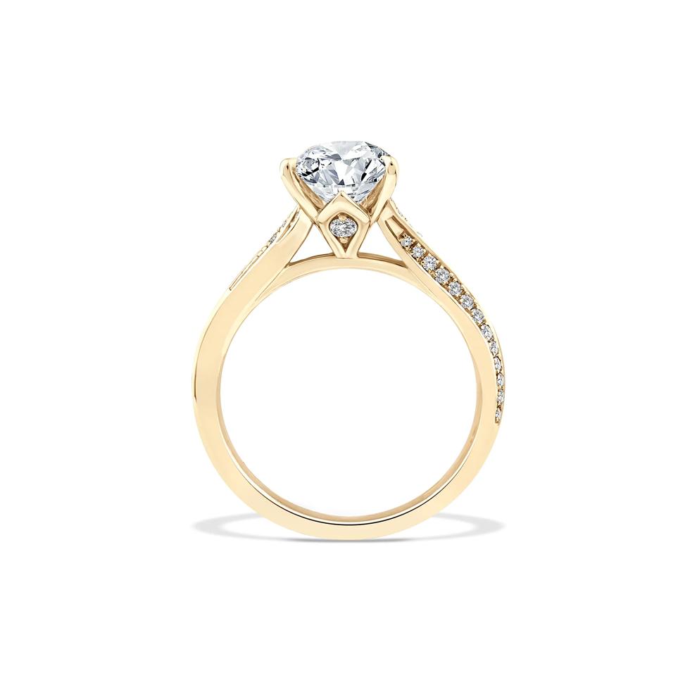 Lab Grown Diamond Pear-Shaped Engagement Ring in 18K Yellow Gold (2 3/4 ct. tw.) – Image 2 of 4