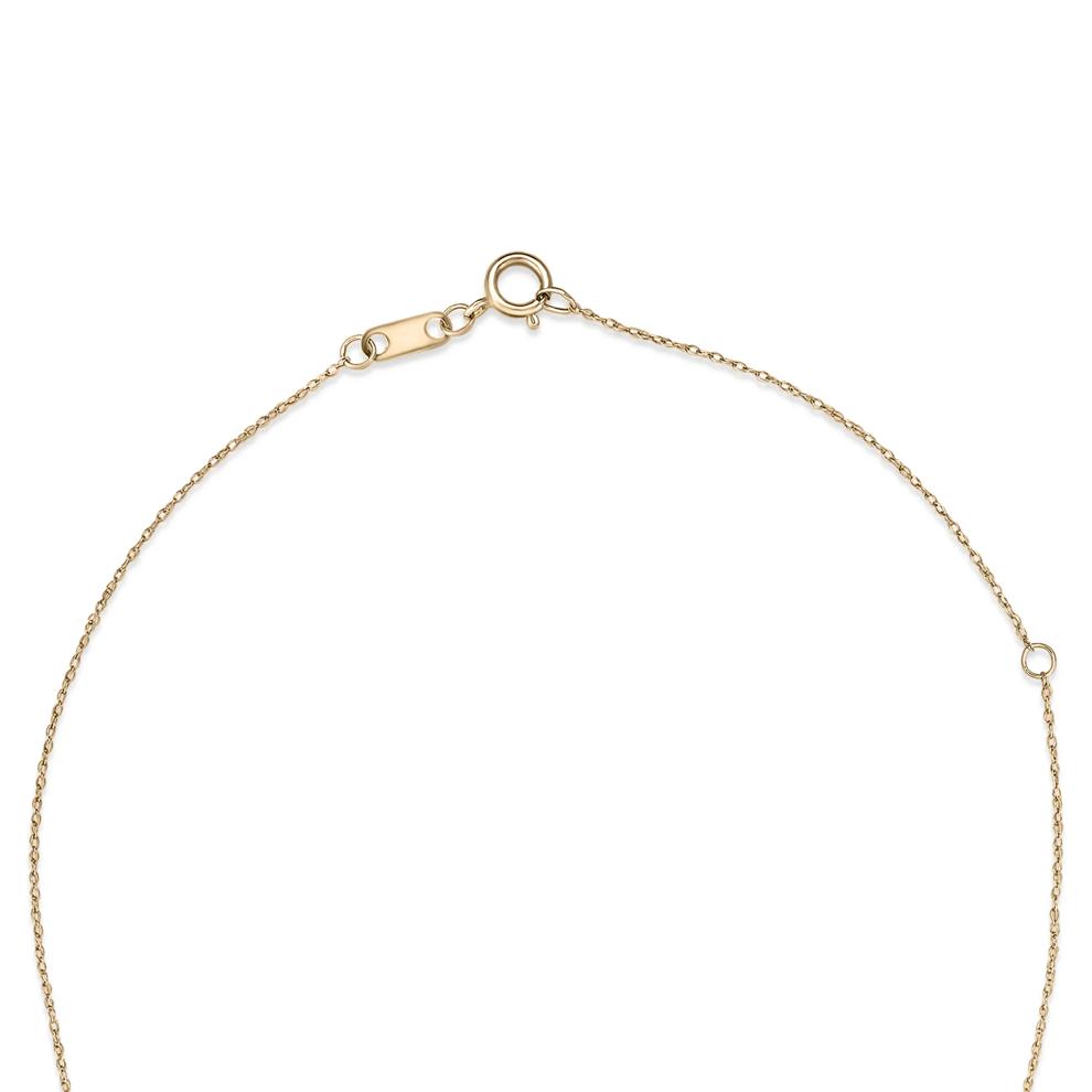 Australian Opal &amp; Diamond Double Halo Pendant Necklace in 10K Yellow Gold (1/2 ct. tw.) – Image 3 of 4