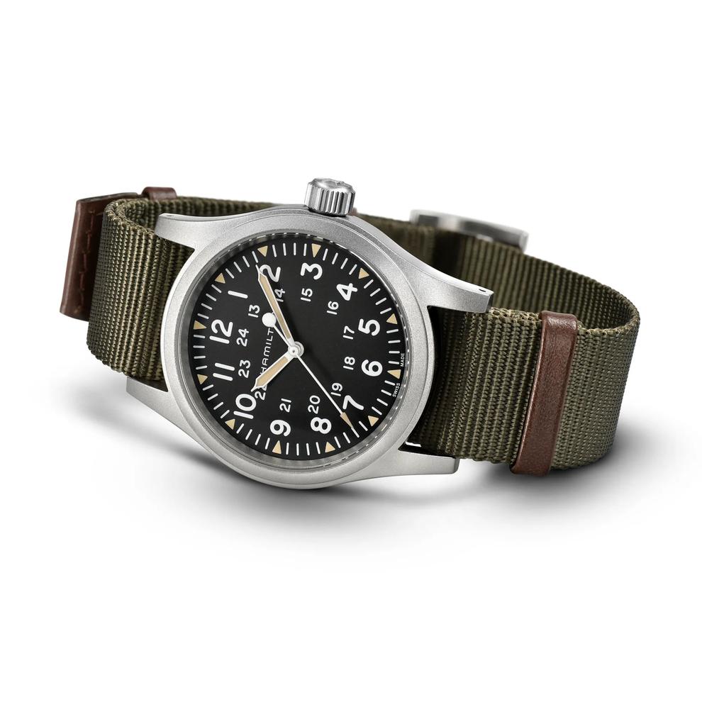 Khaki Field Mechanical Watch with Green Textile Strap – Image 2 of 3