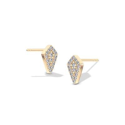 Diamond Kite Stud Earrings in 10K Yellow Gold (1/7 ct. tw.)
