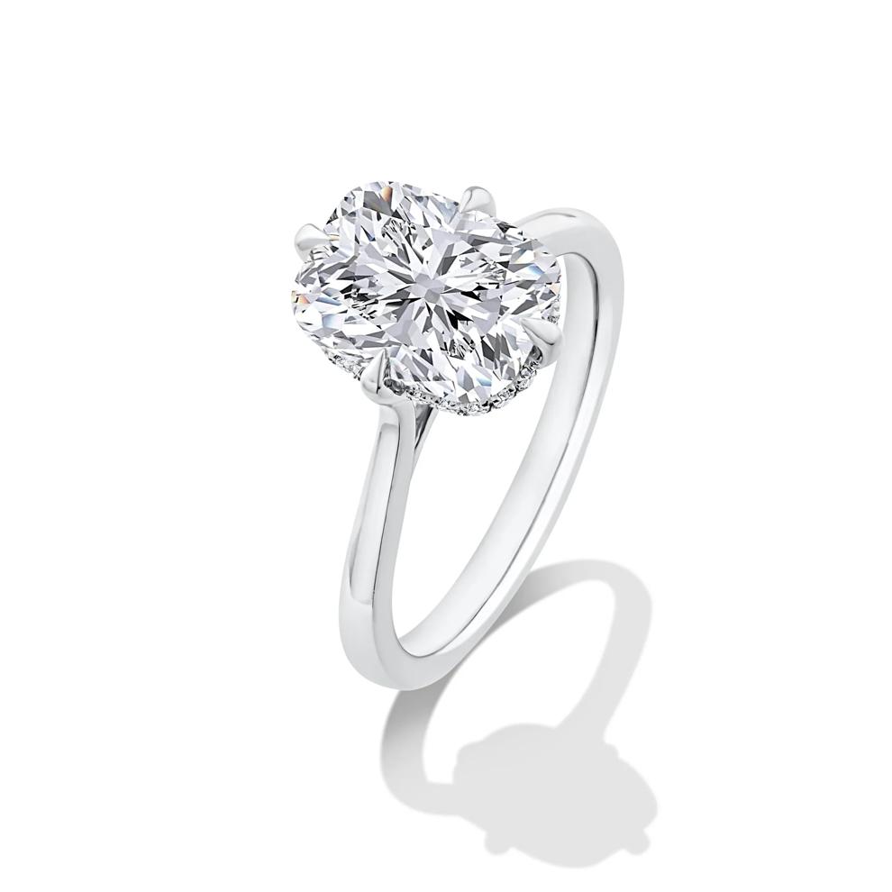 Lab Grown Diamond Composite Elongated Cushion Engagement Ring in 14K White Gold (3 1/8 ct. tw.) – Image 4 of 4