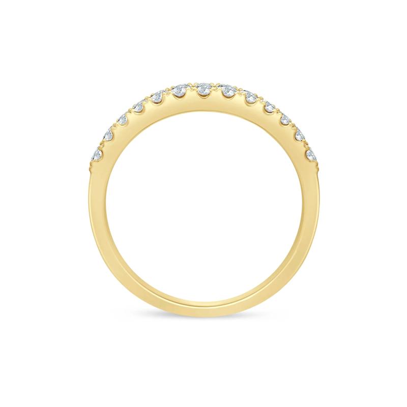 1/3 ct. tw. Diamond Contour Band in 14K Yellow Gold – Image 2 of 3