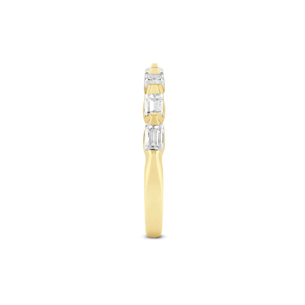 Lab Grown Diamond Emerald-Cut Shared Prong Anniversary Band in 14K Yellow Gold (1 ct. tw.) – Image 2 of 3