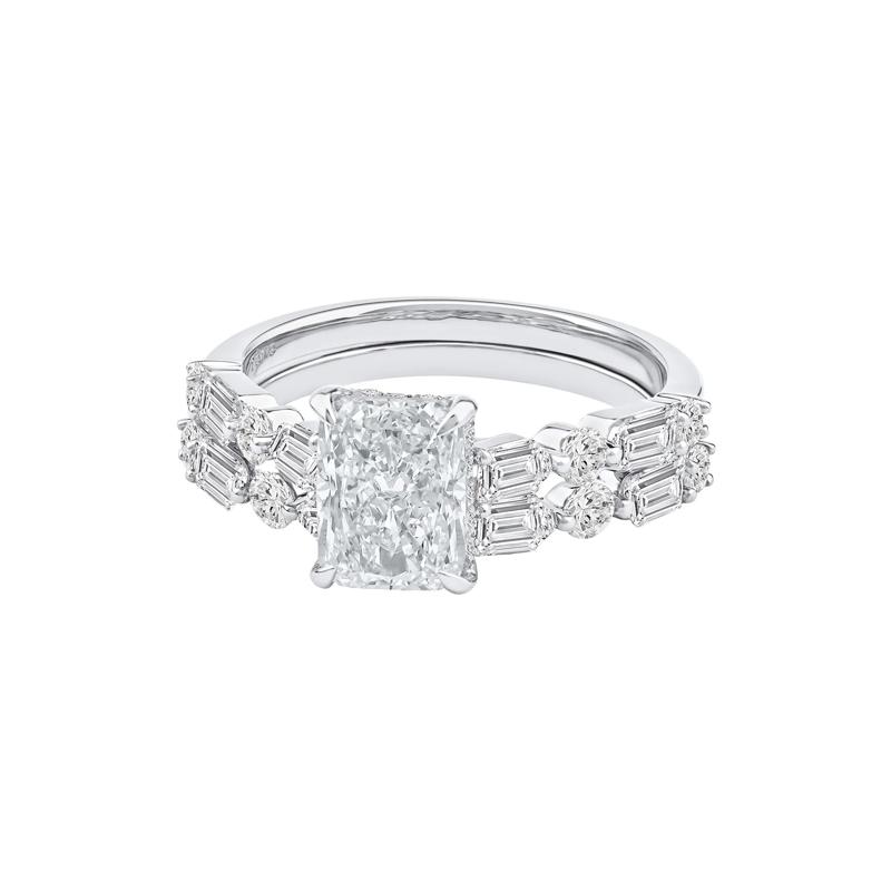 Elora Lab Grown Diamond Engagement Ring Set in 14K White Gold &#40;3 1/2 ct. tw.&#41; – Image 5 of 5