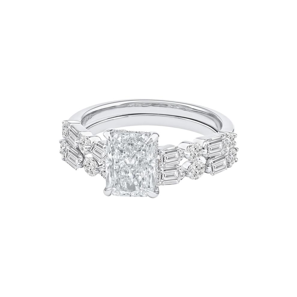 Elora Lab Grown Diamond Engagement Ring Set in 14K White Gold (3 1/2 ct. tw.) – Image 5 of 5