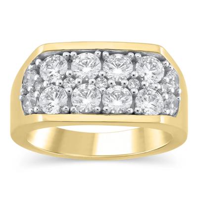 Men's Lab Grown Diamond Ring in 10K Yellow Gold (2 1/2 ct. tw.)