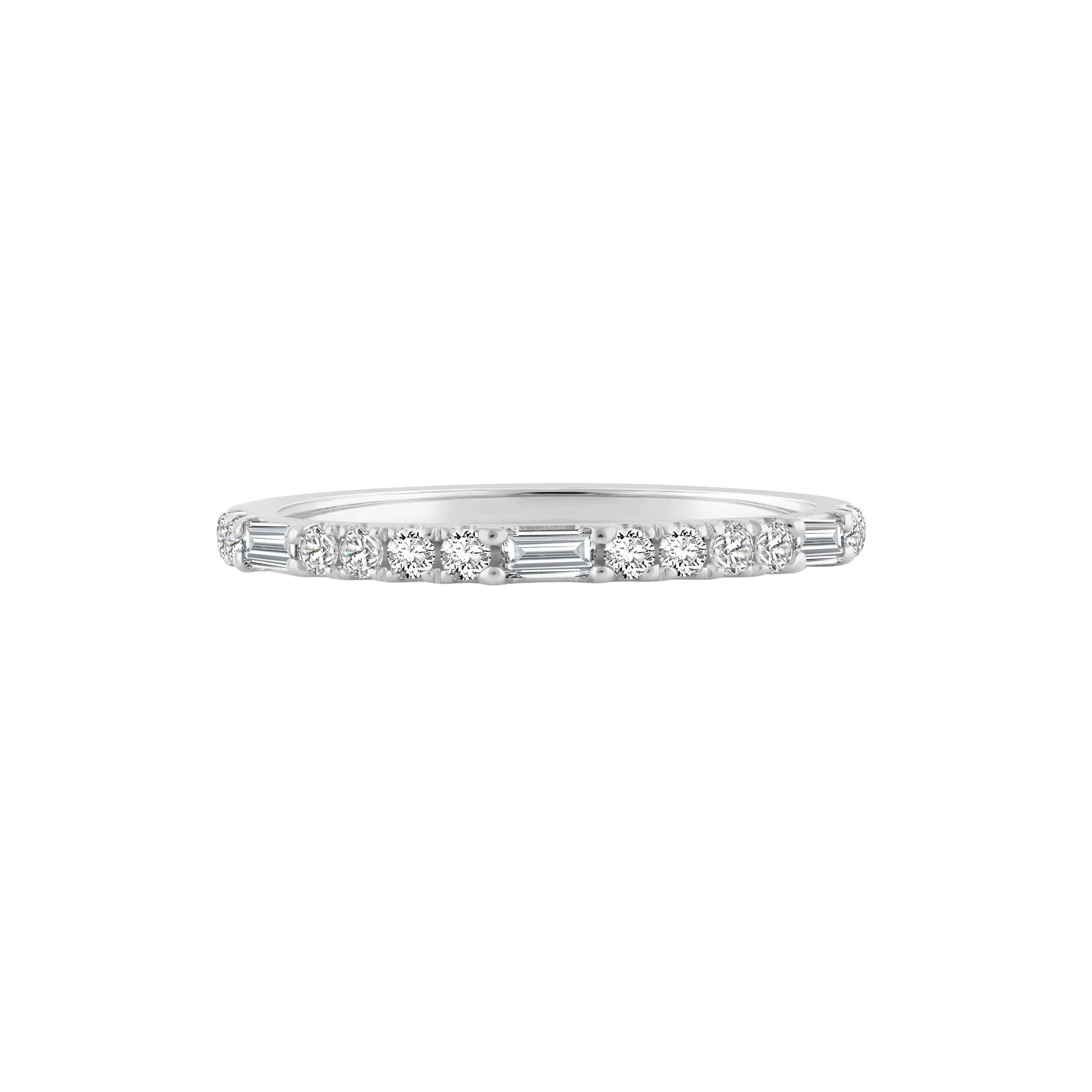 Helzberg Lab Grown Diamonds Stack Band in 10K White Gold (1/3 ct. tw.)