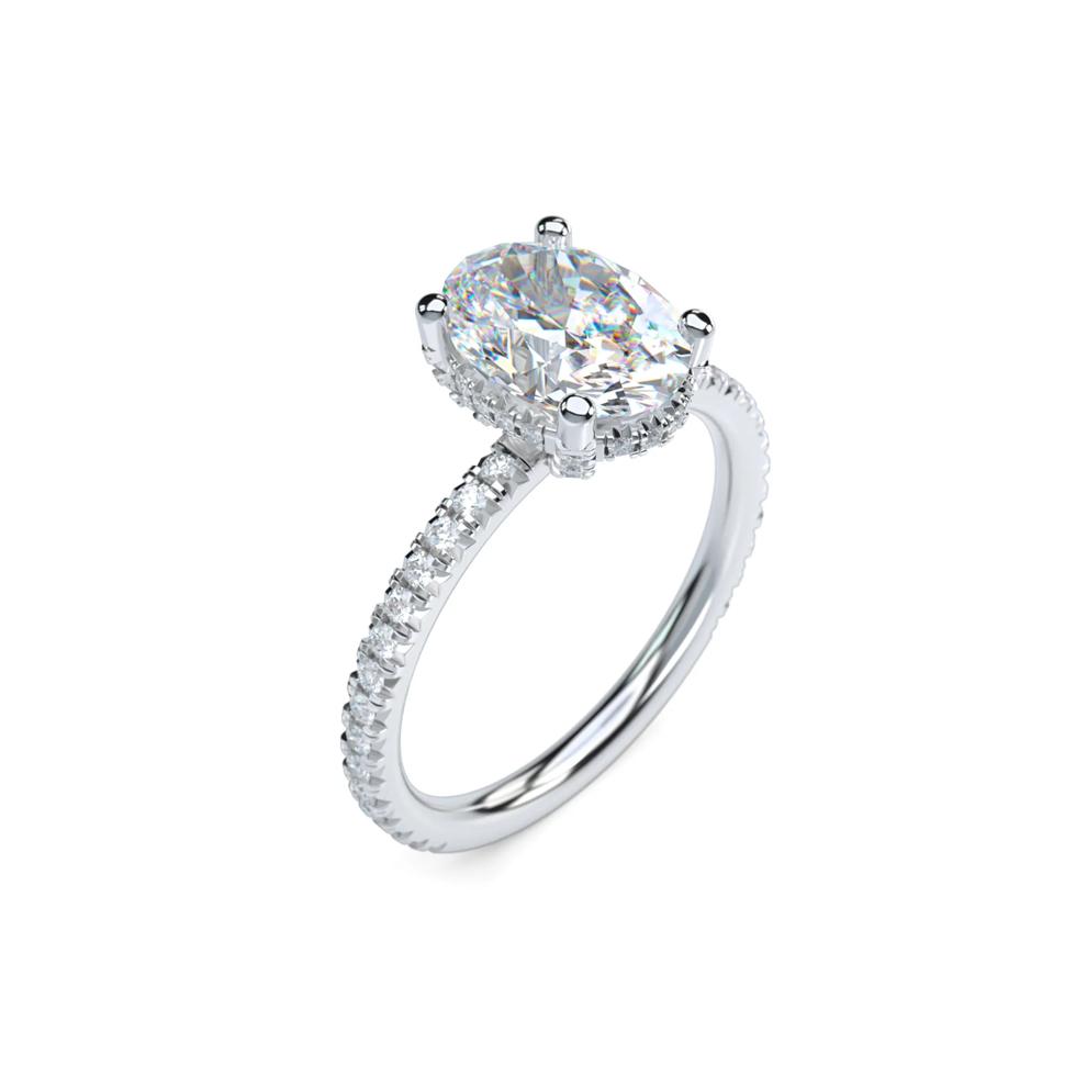 Oval Center Diamond Engagement Ring in Platinum (2 3/8 ct. tw.) – Image 4 of 5