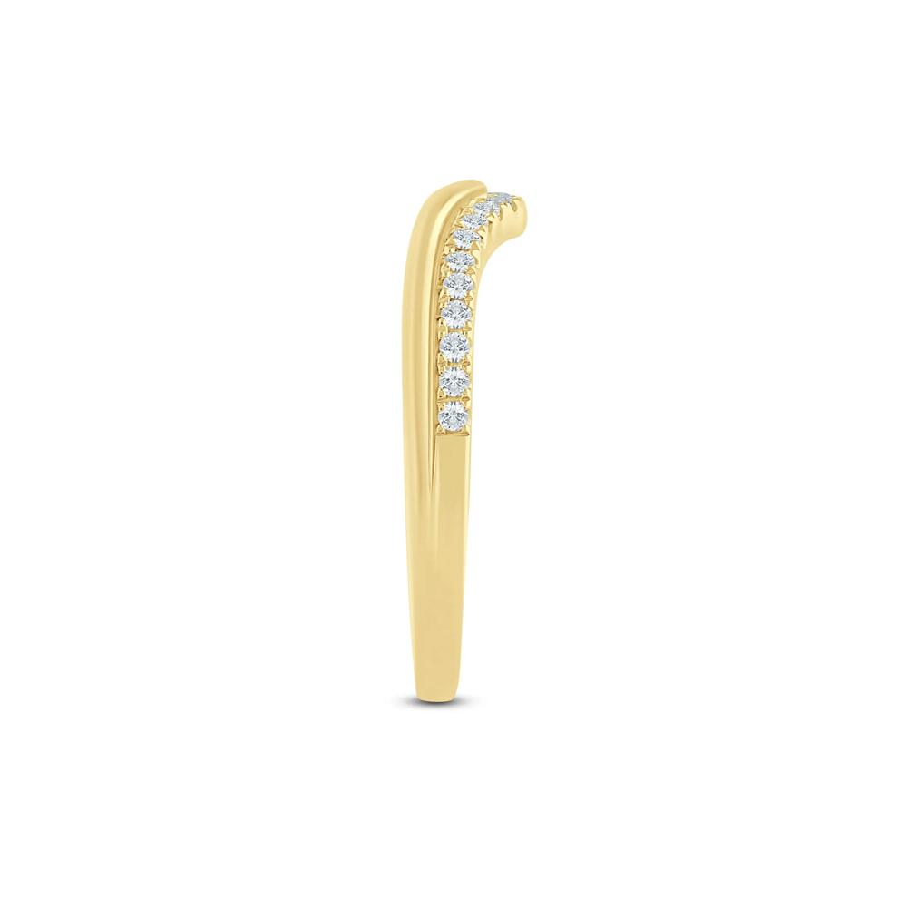 Lab Grown Diamond Contour Band in 14K Yellow Gold (1/7 ct. tw.) – Image 3 of 3