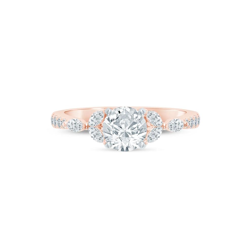 Diamond Semi-Mount Engagement Ring in 14K Rose &amp; White Gold (1/3 ct. tw.) (Setting Only) – Image 1 of 6