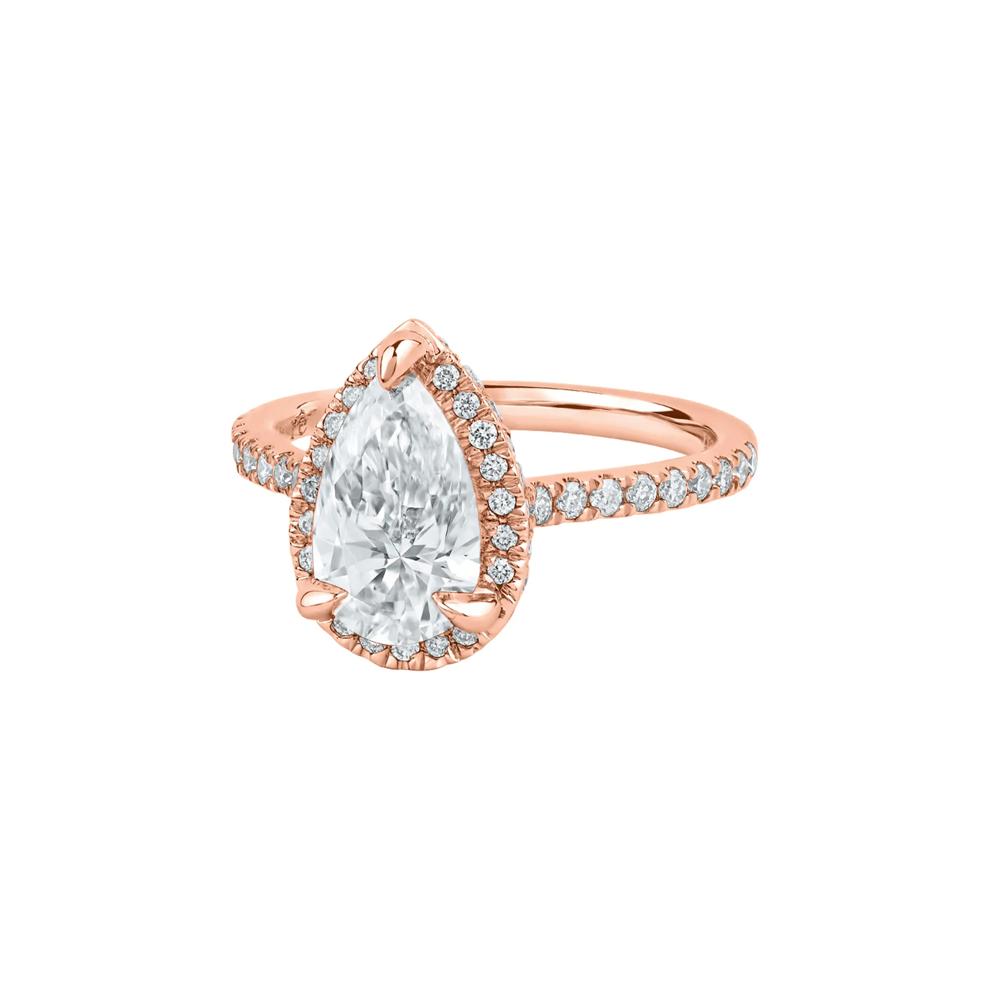 Perry Lab Grown Diamond Pear-shaped Engagement Ring in 14K Rose Gold (2 5/8 ct. tw.) – Image 5 of 5
