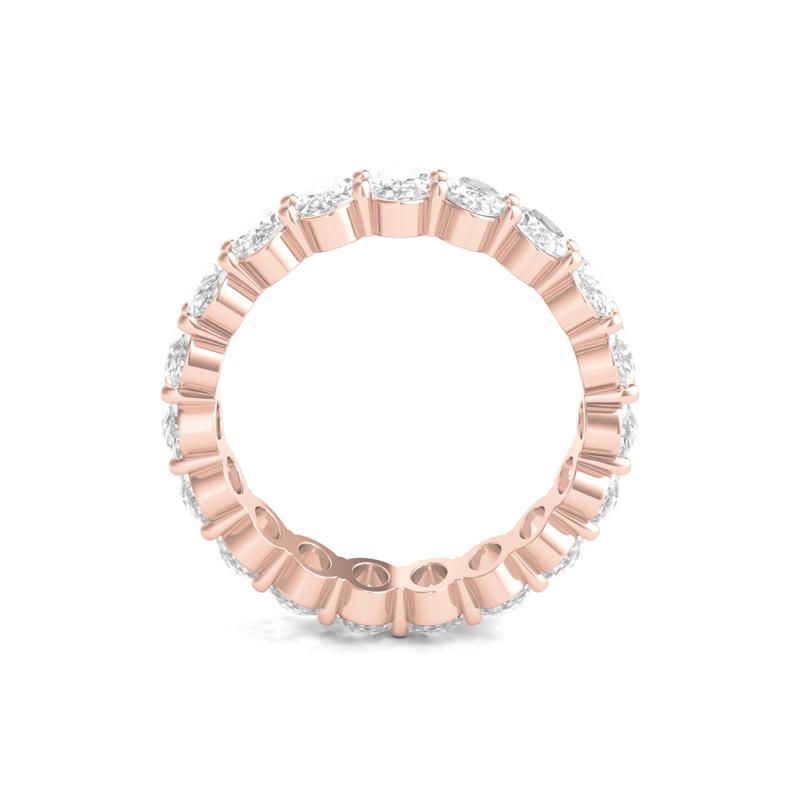 Lab Grown Oval Diamond Eternity Band in 14K Rose Gold (5 ct. tw.) – Image 2 of 3