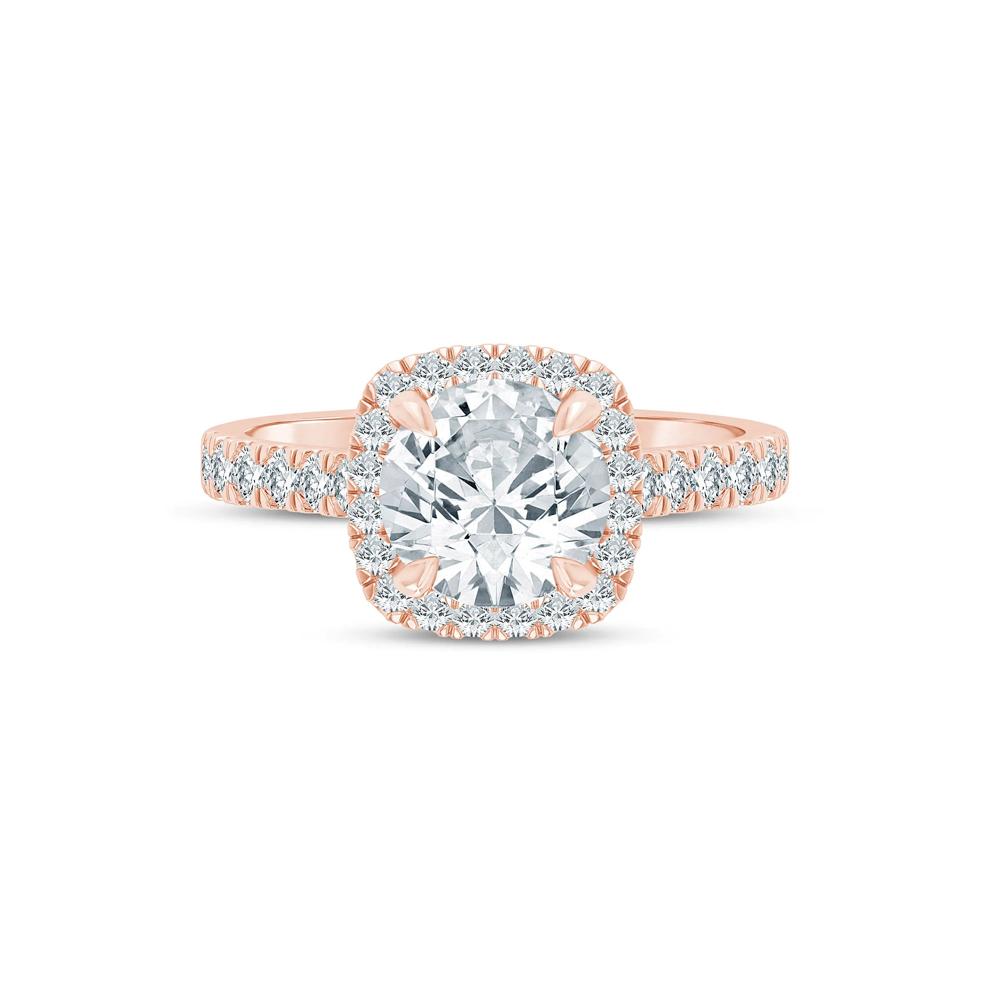 1/2 ct. tw. Diamond Semi-Mount Engagement Ring in 14K Rose  Gold (Setting Only) – Image 1 of 6
