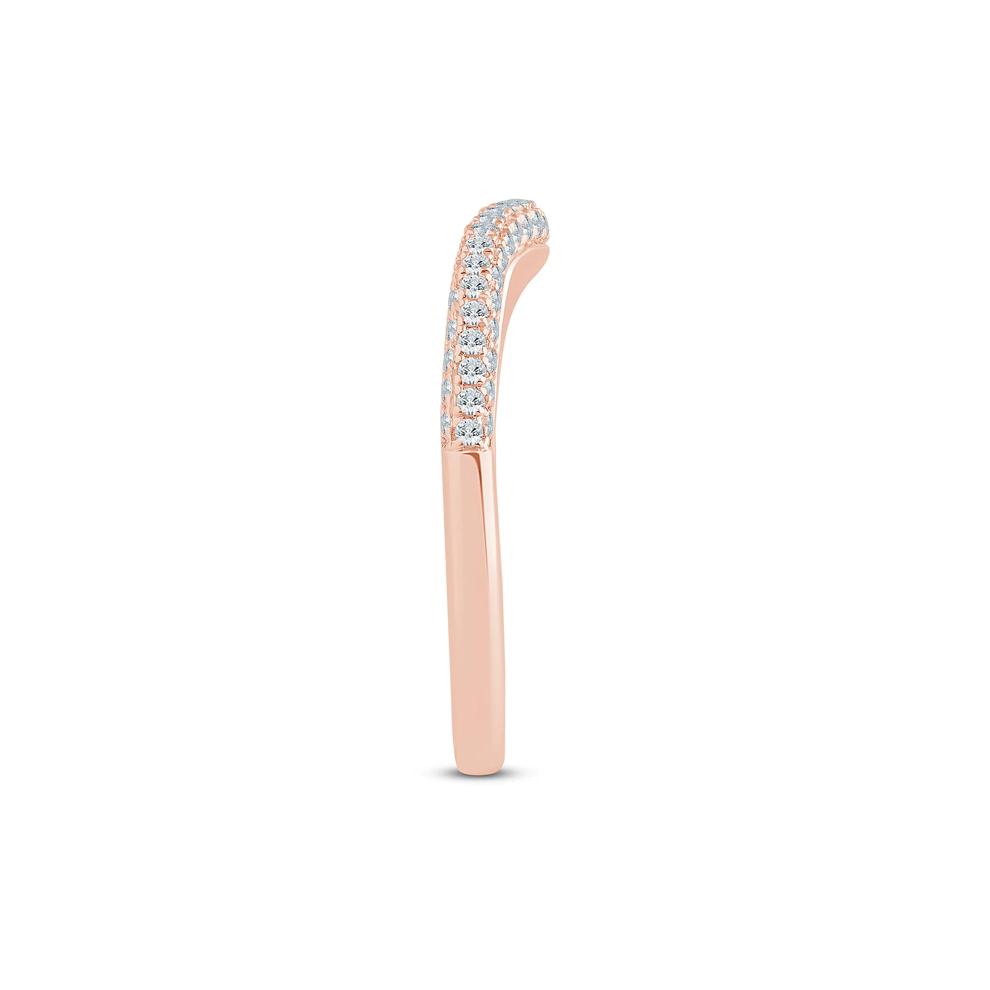 Lab Grown Diamond Pave Contour Band in 14K Rose Gold (1/3 ct. tw.) – Image 3 of 3