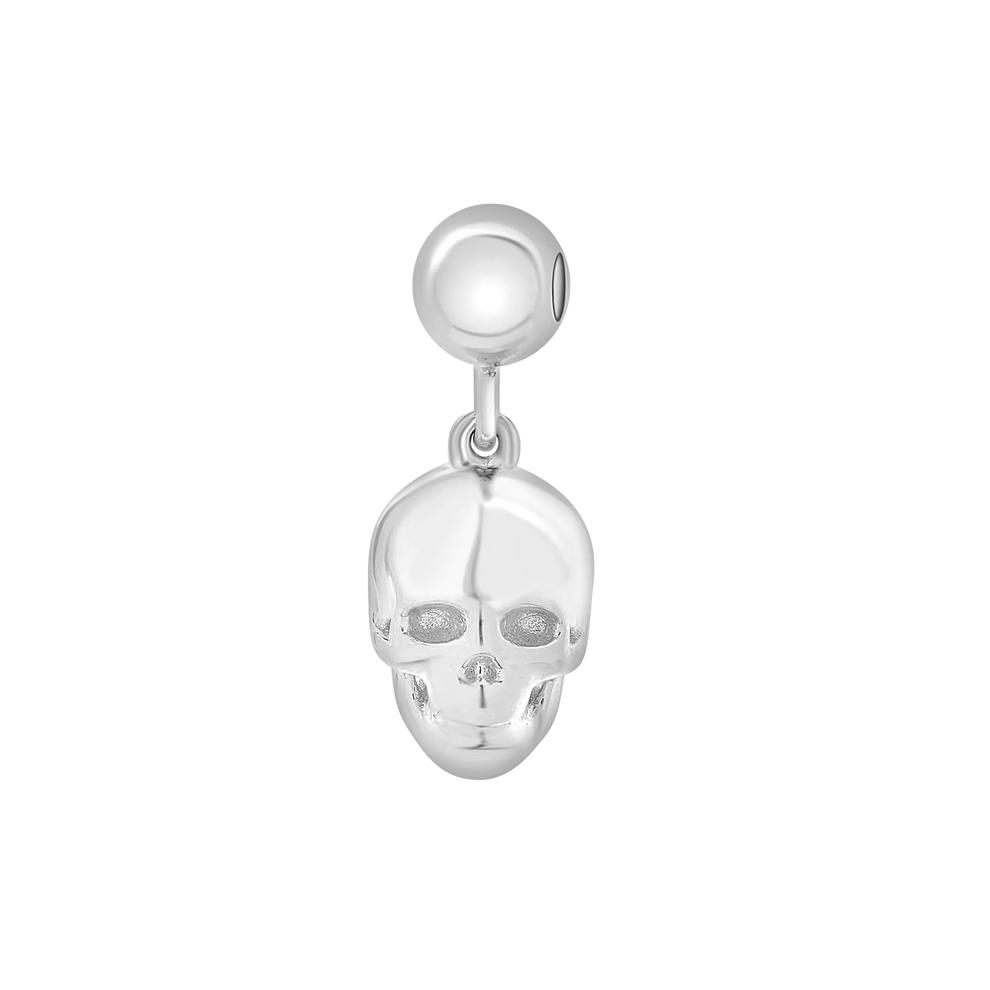 Skull Bead Charm in Sterling Silver – Image 1 of 3