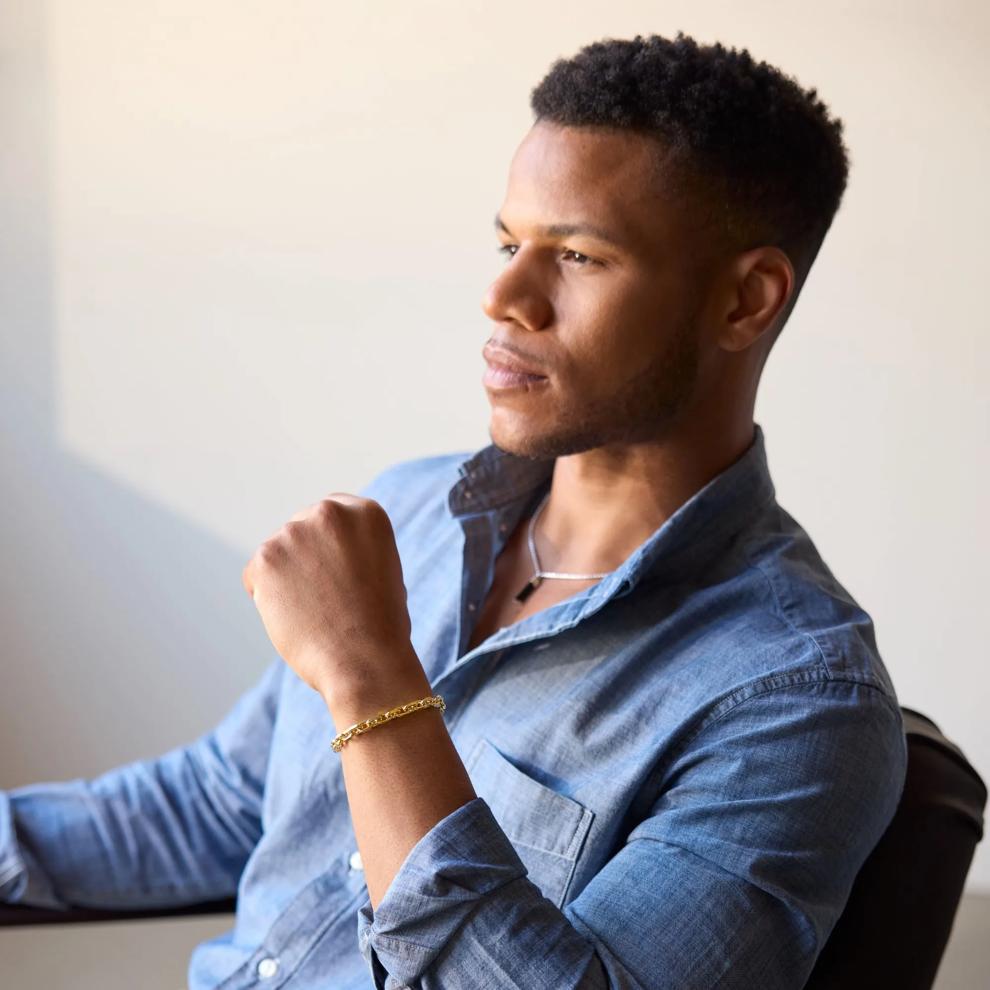 Men's Anchor-Link Bracelet in Vermeil – Image 4 of 6