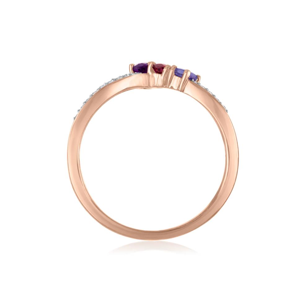 Multi-Gemstone Ring in 10K Yellow Gold – Image 2 of 3