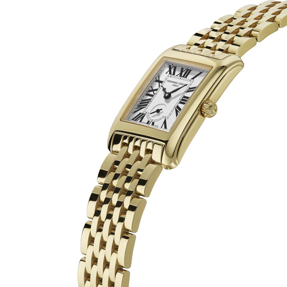 Ladies' Classics Carr&eacute;e Watch With a White Dial and Gold-Toned Stainless Steel Bracelet – Image 3 of 3