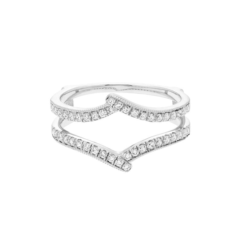 Diamond Contour Ring Enhancer in 14K White Gold &#40;1/3 ct. tw.&#41; – Image 1 of 3