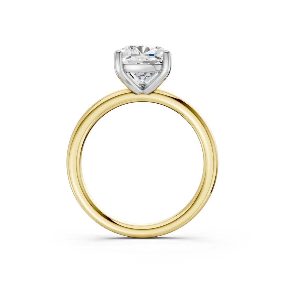 Lab Grown Diamond Elongated Cushion-Cut Engagement Ring in 14K Yellow and White Gold (3 ct. tw.) – Image 3 of 5