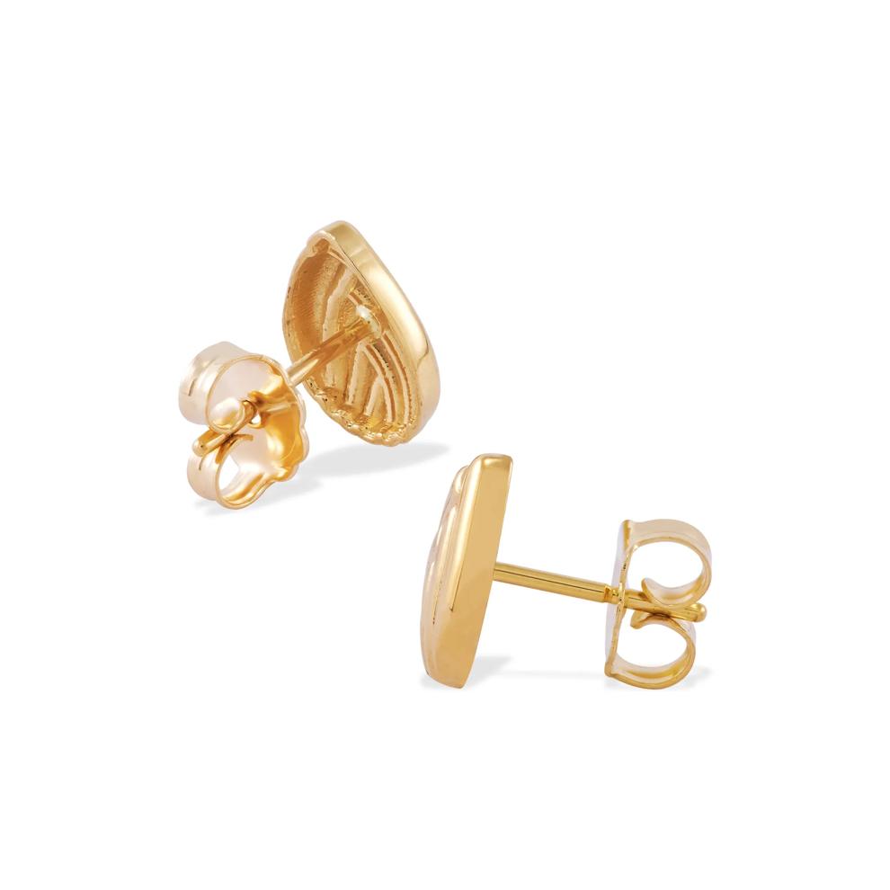 Teardrop Stud Earrings in 10K Yellow Gold – Image 2 of 2