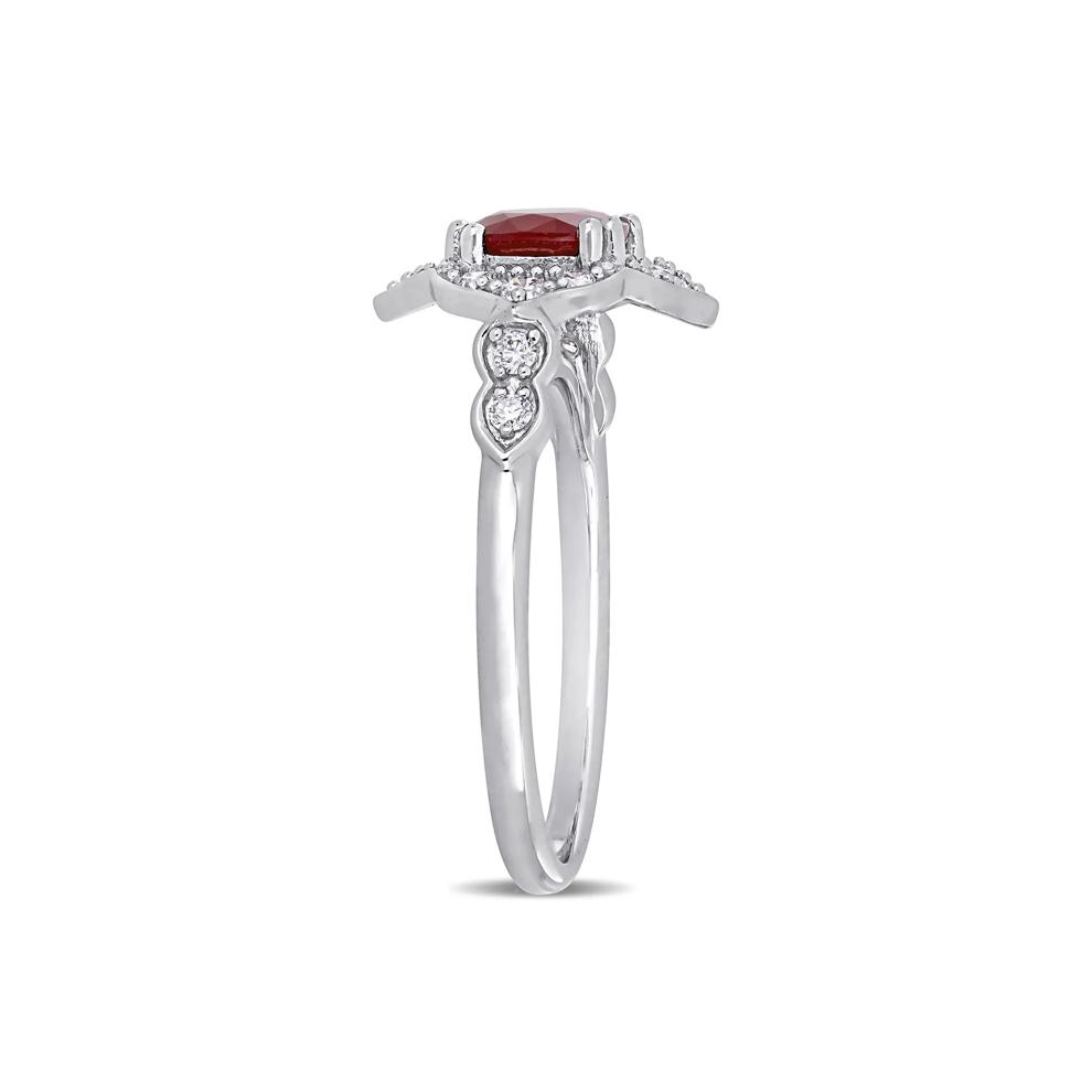 Ruby and Diamond Ring in 14K White Gold (1/3 ct. tw.) – Image 3 of 7