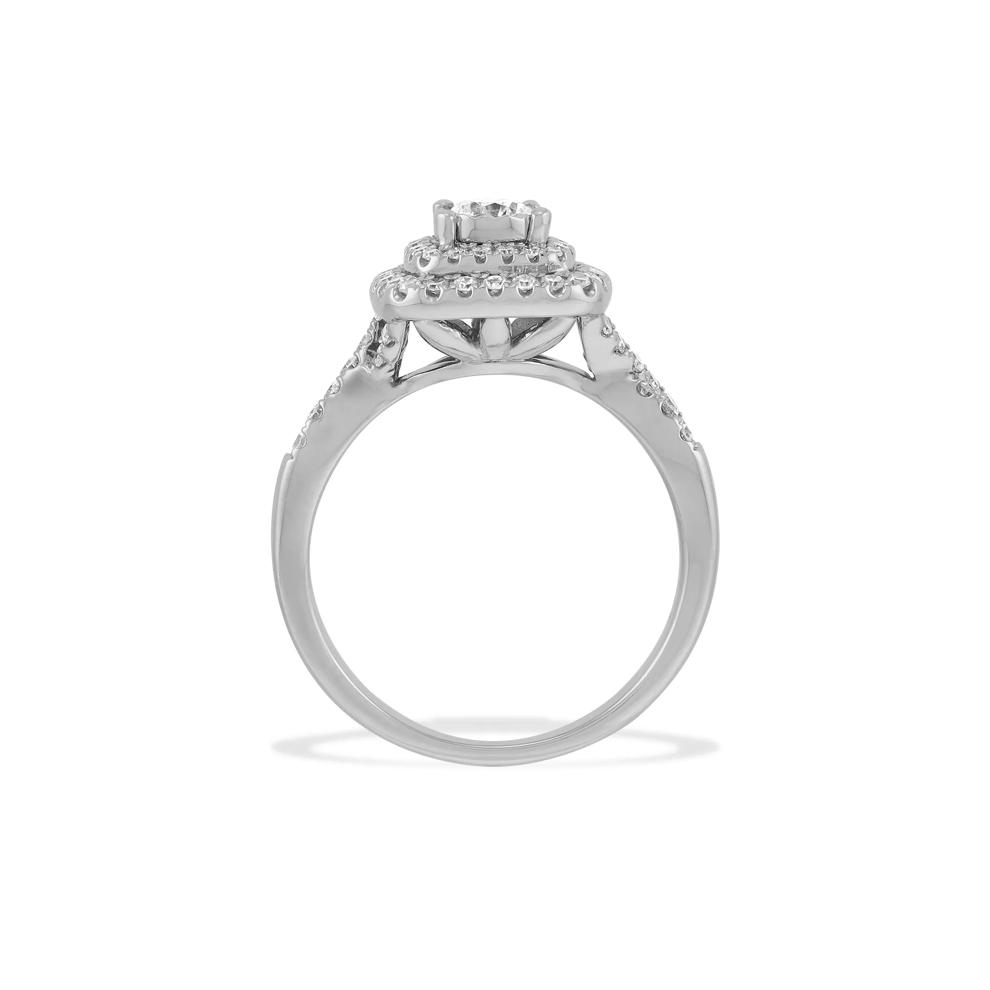 Diamond Round Center Engagement Ring in 10K White Gold (3/4 ct. tw.) – Image 3 of 4