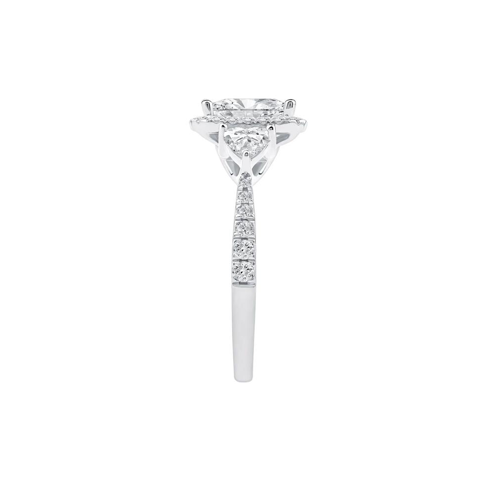 Violet Lab Grown Diamond Halo Engagement Ring in Platinum (2 3/4 ct. tw.) – Image 3 of 5