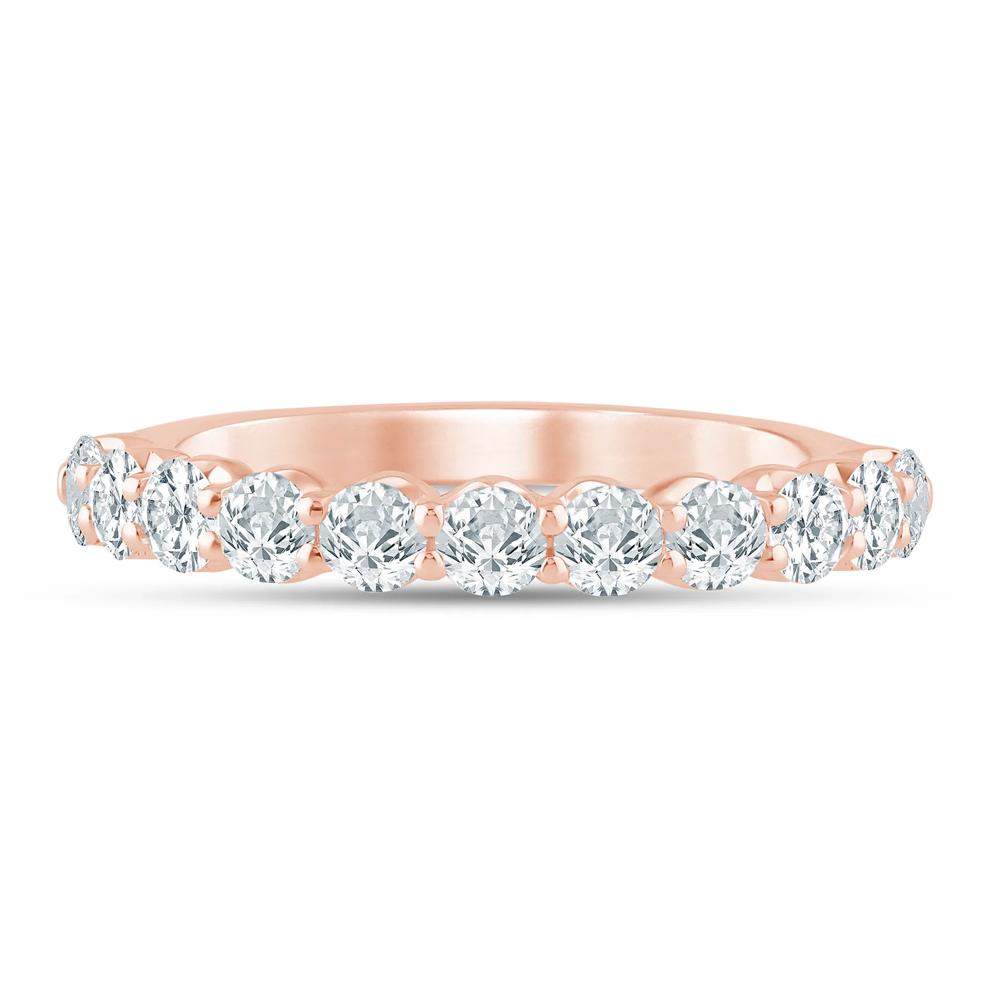 Diamond Shared Prong Wedding Band in 14K Rose Gold (1 ct. tw.) – Image 1 of 3