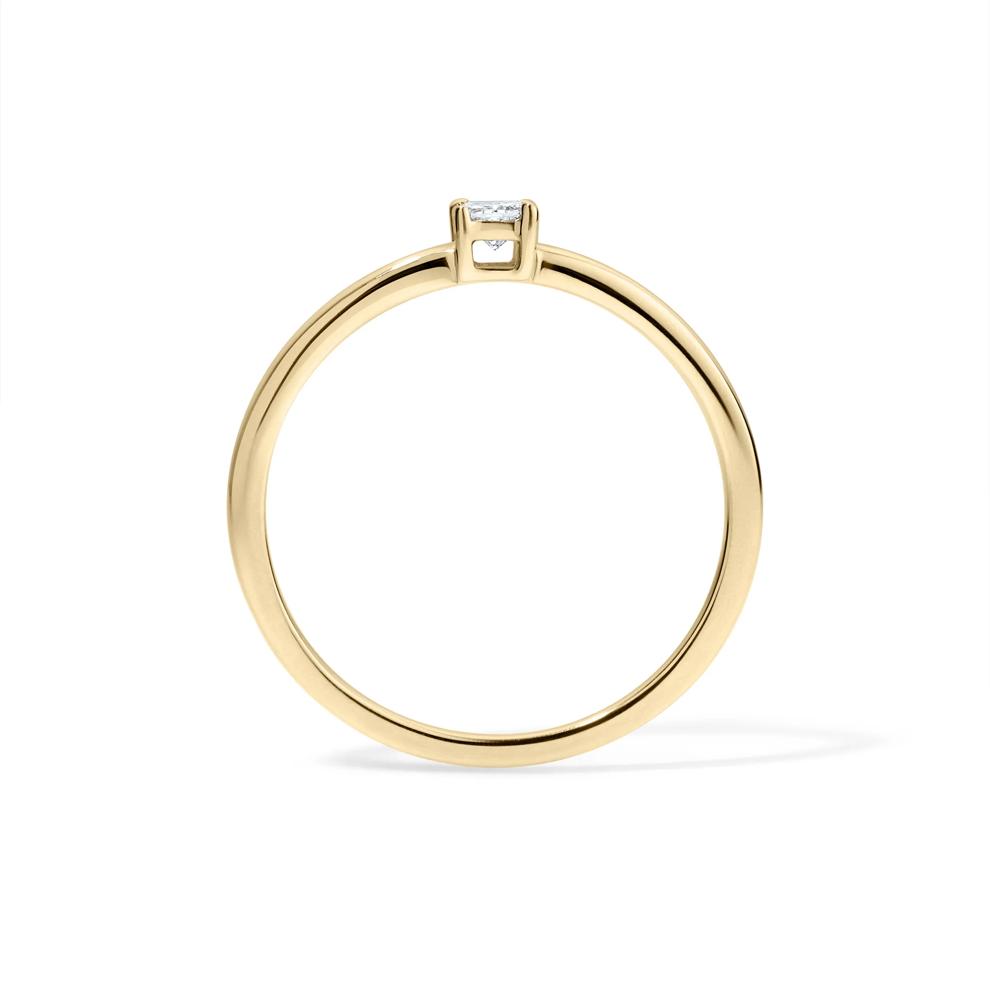 Diamond Princess-Cut Center Promise Ring in 10K Yellow Gold (1/10 ct. tw.) – Image 2 of 4