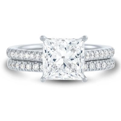 Lab Grown Diamond Wedding Set in 14K White Gold (3 1/2 ct. tw.)