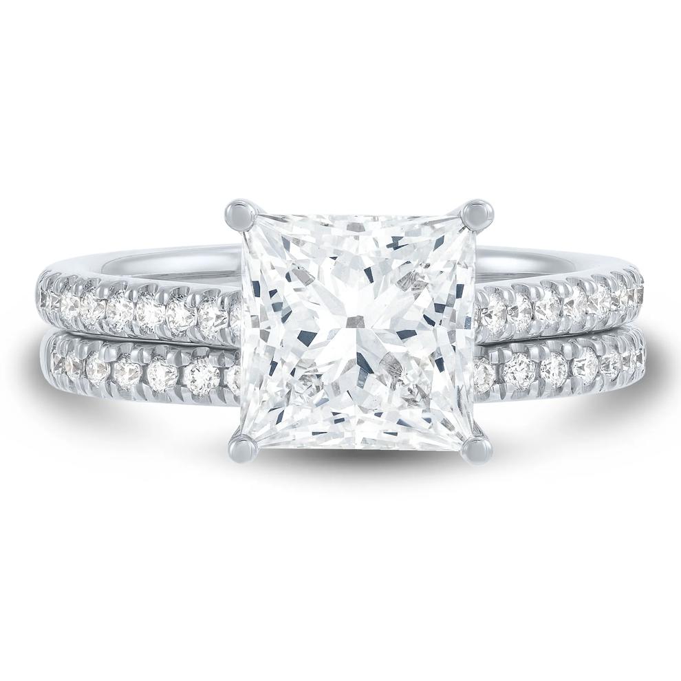 Lab Grown Diamond Wedding Set in 14K White Gold (3 1/2 ct. tw.) – Image 1 of 5