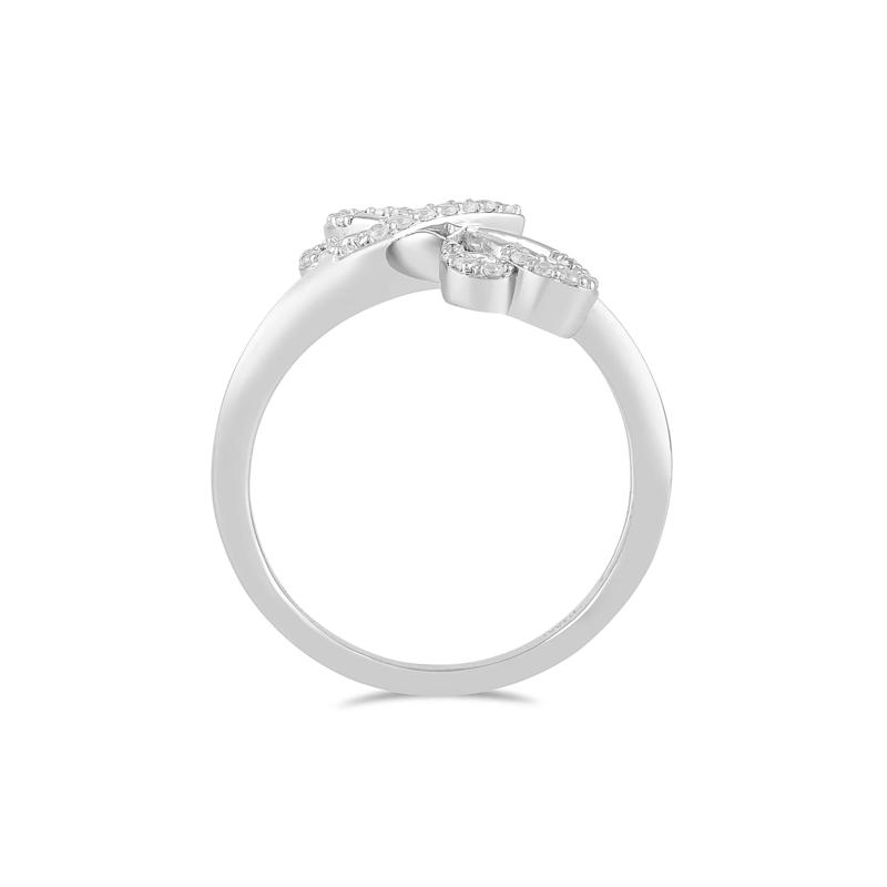 Diamond Dragonfly Ring in Sterling Silver (1/8 ct. tw.) – Image 2 of 4